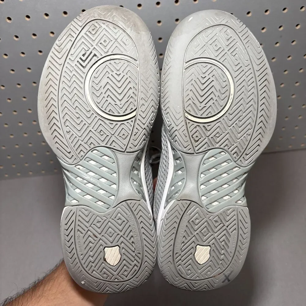 K Swiss Express Light Pickleball Shoes Womens US 7.5 Gray Grey White Tennis Low - Picture 6 of 14
